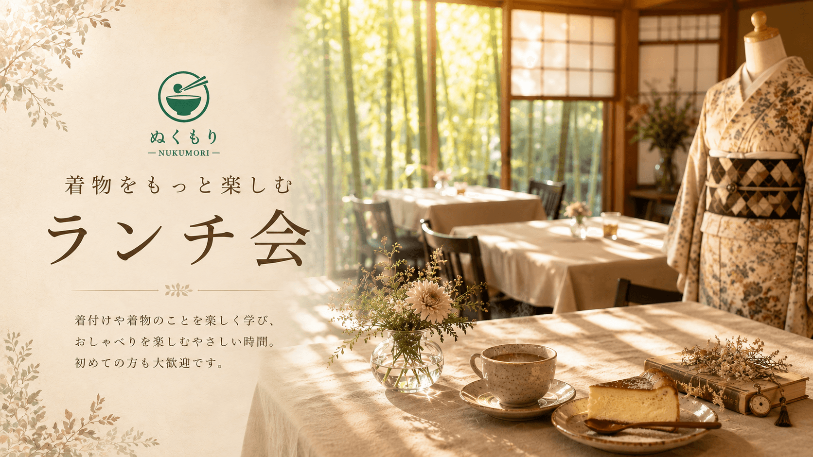 【イベント開催】「キモノをもっと楽しむランチ会」開催のお知らせ